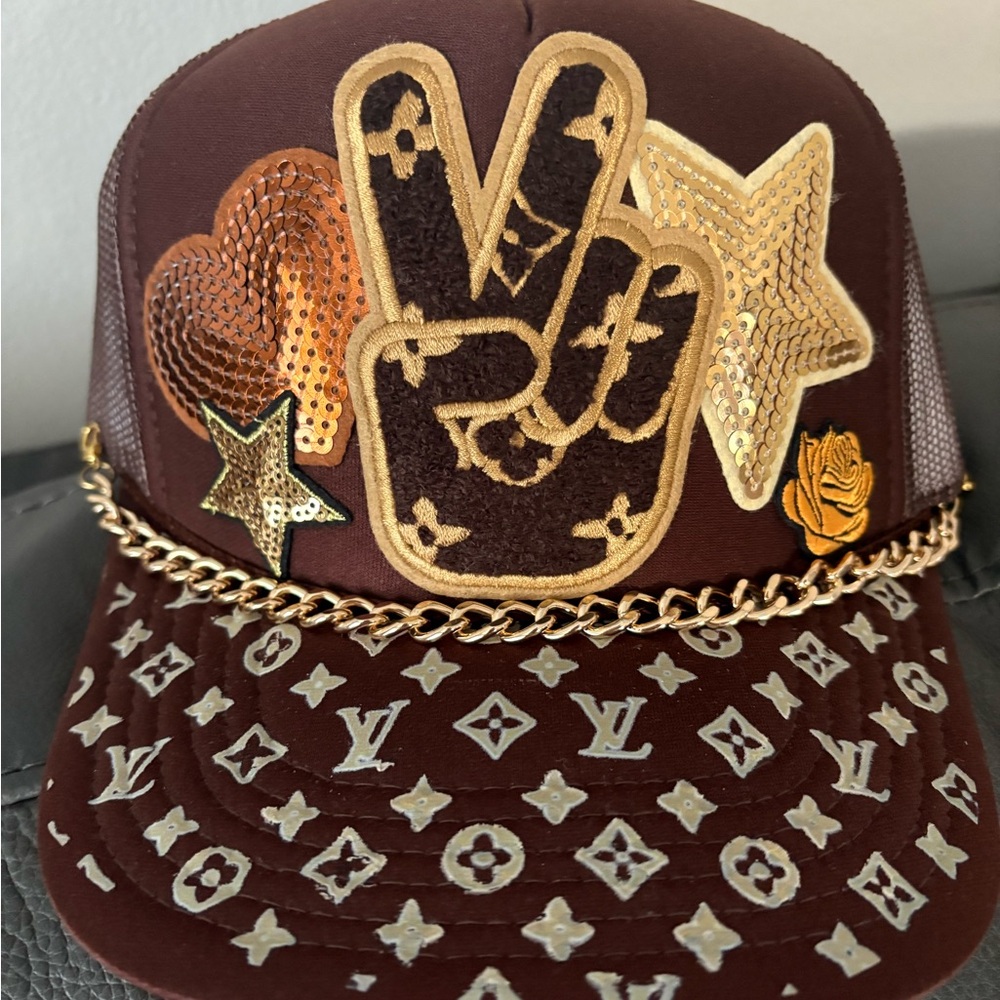 Brown and Gold Trucker Hat Otto  OSFM